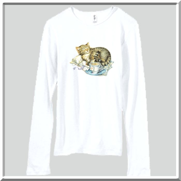 Kitten & Teacup Kitty Cat Cute WOMENS SHIRTS S XL,2X,3X  