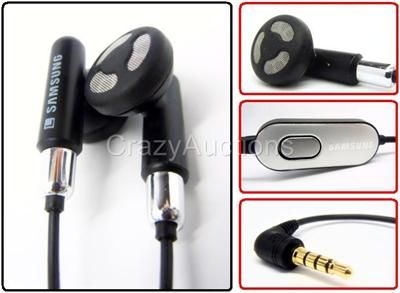 NEW Authentic Samsung 3.5mm Jack Black Stereo Headset+Microphone 