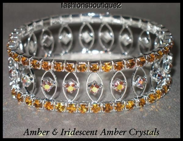 NEW STRETCH BRACELET RADIANT CRYSTALS LOTs of STYLES & COLORS FAST 