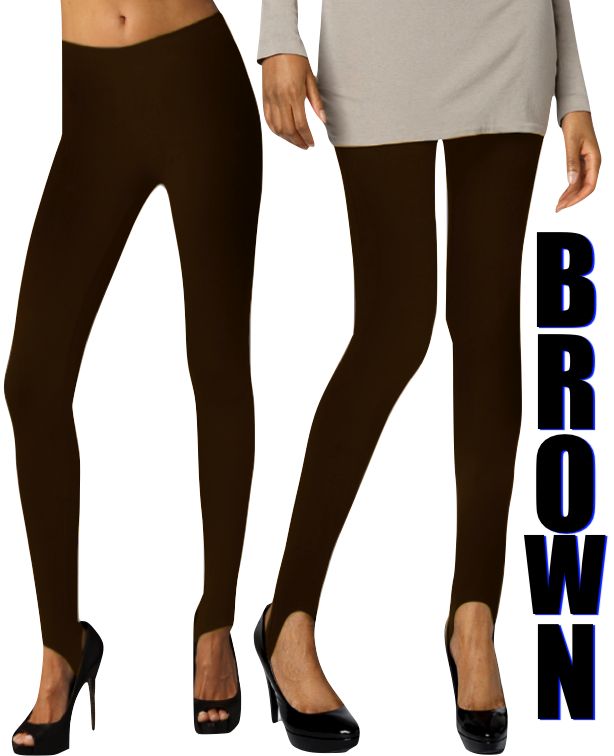 Brown Leggings w/ Loop Stirrup Pant US/CA   