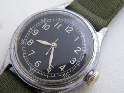 Vintage Bulova Military Wrist WatchHacking 15 jewels w/ A 11 case 1940 