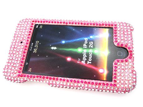 iPod Touch 23 Crystal Rhinestone Pink Fleur De Lis Case  