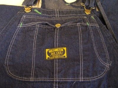 WASHINGTON DEE CEE SANFORIZED OVERALLS VINTAGE 60S INDIGO FREE 