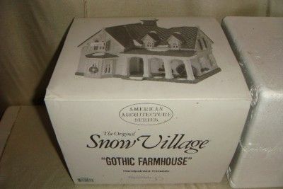   56 Snow Village Gothic Farmhouse 54046 American Architecture Series