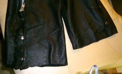 authentic INDIAN MOTORCYCLE mens leather CHAPS size LARGE  