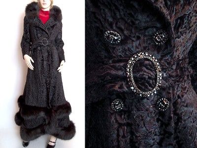 Vintage 60s Mink Persian Lamb Coat CHARDON MARCHE Julian Tomchin 