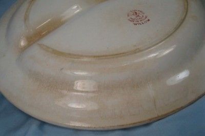 LOT OF 2 RED WILLOW PORTION PLATES Societe Ceramique (O  