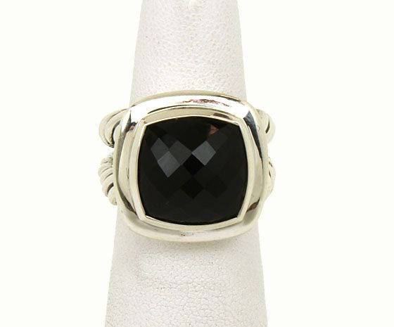   YURMAN STERLING SILVER & 10 CT SMOKY TOPAZ LADIES BAND RING  