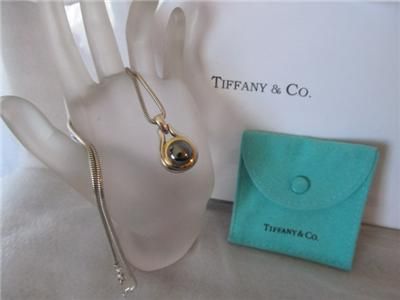 Tiffany & Co. 18K Gold Hematite Necklace  