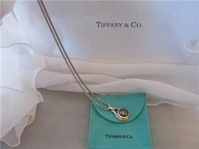 Tiffany & Co. 18K Gold Hematite Necklace  