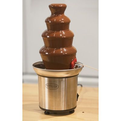 Nostalgia Electrics 3 Tier Chocolate Fountain   Stainless Steel  