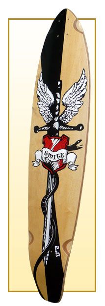 SMITE Graphic Longboard Kicktail Skateboard Deck board  