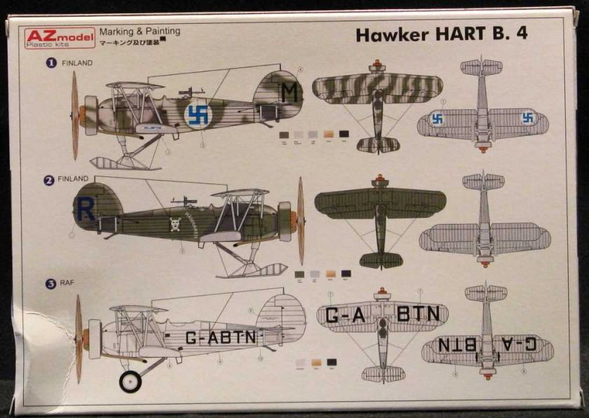 72 AZ Models HAWKER HART B 4 Finnish Fighter  