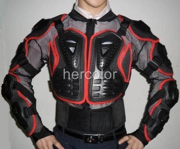 Motorcycle Sexy Full Body Armor Biker Racing Jacket Red  