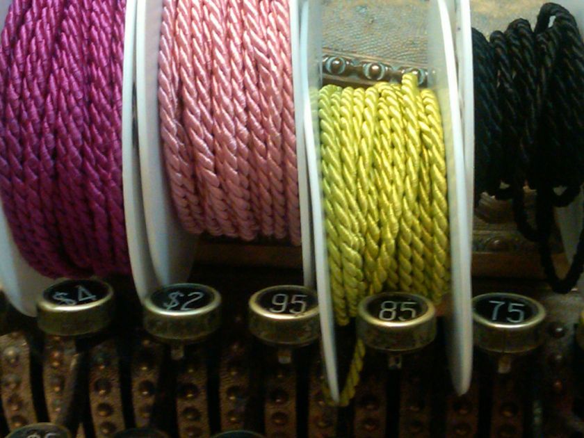 3mm RAYON CORDING 1/8 Edge Strap Cord Belt 1yd Dolls  