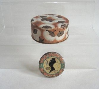 VINTAGE COTY POWDER BOX   PUFFS (lalique design) &1920s ARMAND POWDER 