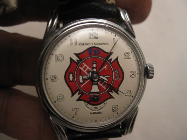 MINT 1949 CUERVO Y SOBRINOS AMIDA FDNY WATCH & FIREFIGHTER MEMORABILIA 