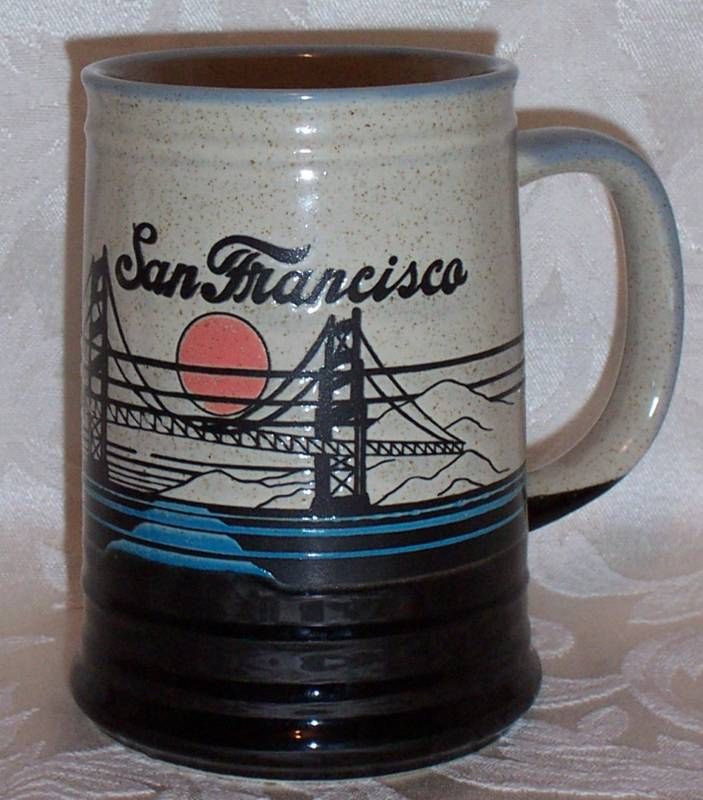 San Francisco Coffee Beer Drink Mug Stein Souvenir 1982  