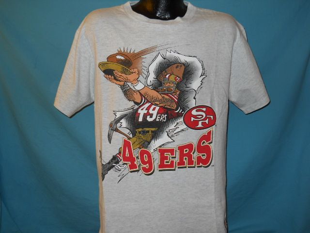 vintage SAN FRANCISCO 49ERS PROSPECTOR GOLD t shirt L  