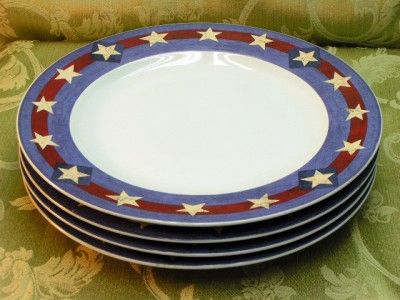 Spirit of the Flag by Sakura LOT 4 DINNER PLATES Kimble  