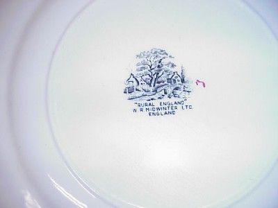 RURAL ENGLAND W.R. MIDWINTER LTD. DINNER PLATE  