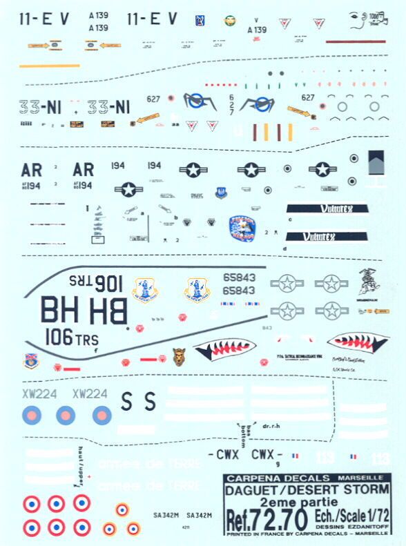 Decals Colorado 1/72 OPERATION DESERT STORM Aircraft #2  