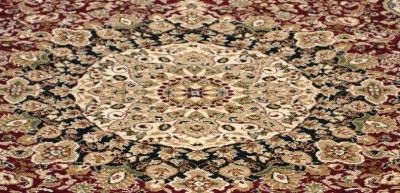 Burgundy Green Beige Black 5x8 persian carpet area rugs  