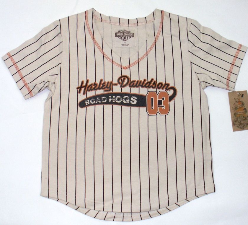 Harley Davidson Boys Kids Baseball Style T Shirt  