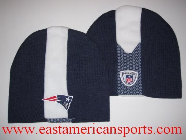 New England Patriots NFL Reebok Sideline Hat Knit Cap Winter Skunk 