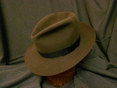 Gray Vintage Royal DeLuxe Stetson Fedora Hat with Original Box  