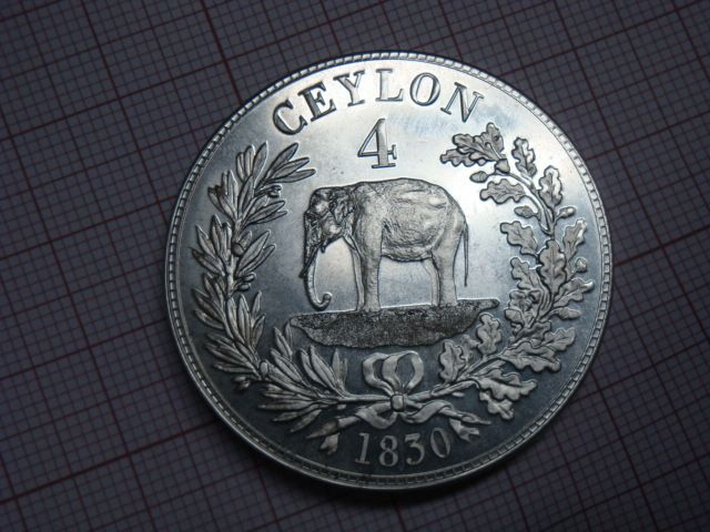 CEYLON GEORGE IIII 1830 NICKEL SILVER PROOF PATTERN CROWN F18/F19/F20 