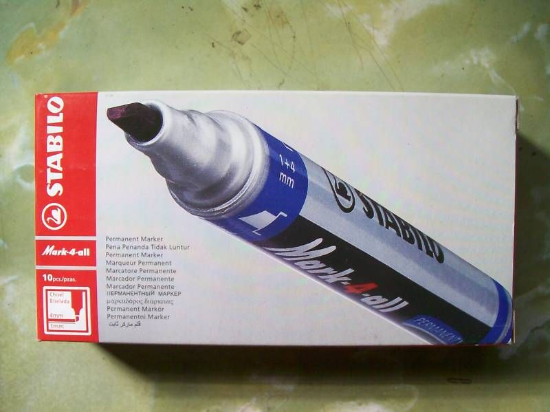 10 Stabilo Mark 4 All Permanent Marker Pen Blue  