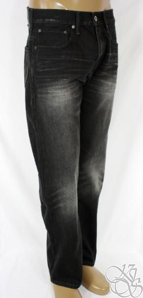 LEVIS JEANS 569 Loose Fit Straight Leg Black w/ Fade Denim Pants New 