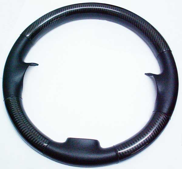 VW REAL LEATHER CARBON STEERING WHEEL COVER FOR JETTA  