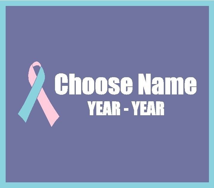 Pink & Blue SIDS AWARENESS Ribbon Memorial Decal CUSTOM  