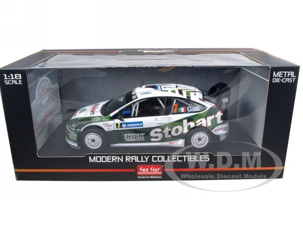 Brand new 118 scale diecast car model of ord Focus RS WRC07 #7 G 