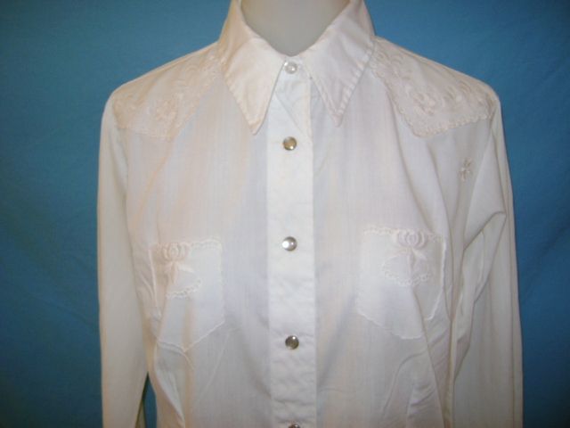 vintage WOMENS H BAR C WESTERN PEARL SNAP SHIRT SZ 36  