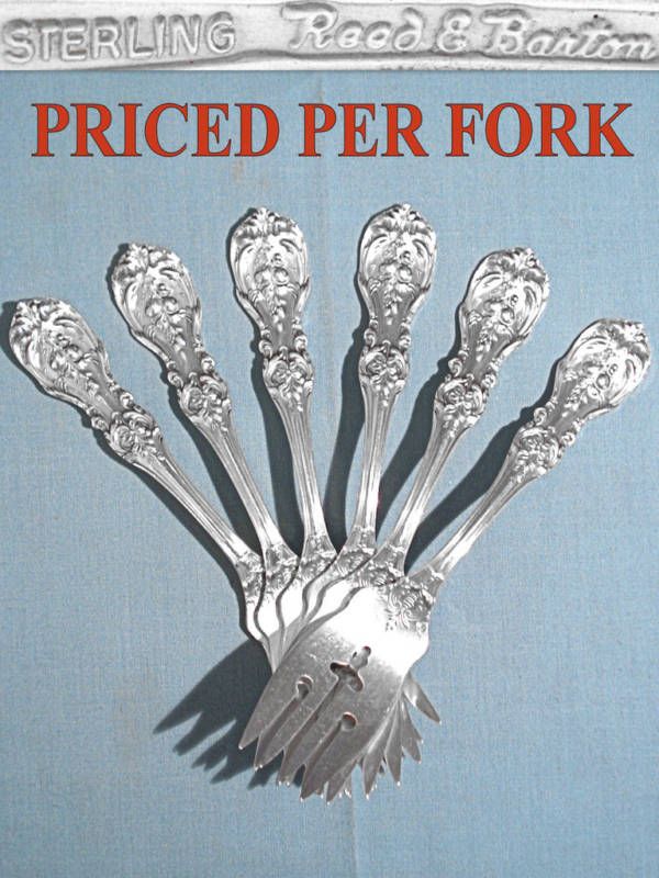 REED & BARTON STERLING SALAD FORKS ~ FRANCIS I ~NO MONO  