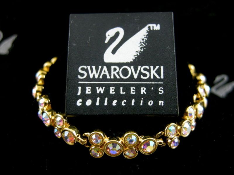 SIGNED SWAROVSKI CRYSTAL BRACELET NEW RETIRED   