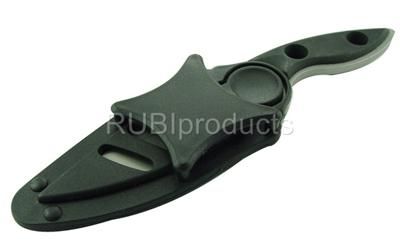 Tanto Blade Hunting Knife with Sheath Skinner Black Neck Sports Knives 