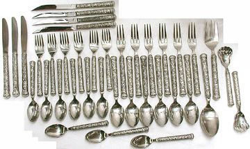 Gorham Pewter Rare 1977 Kambara Pattern UNUSED 38 Piece  