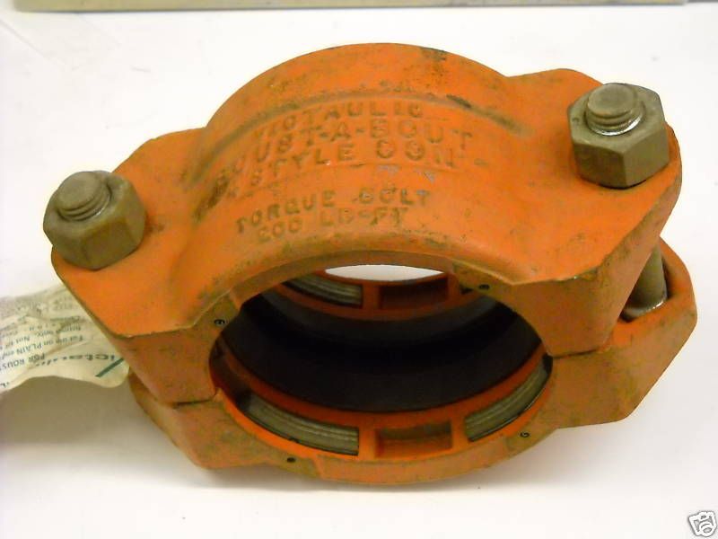 New 4 Victaulic Ductile Iron Roust A Bout Coupling 99N  