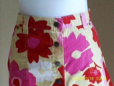 Abercrombie & Fitch Short Bright Flower Mini Skirt Sz 6  