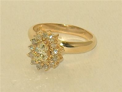 SALE   STUNNING WOMENS 18K GOLD/.80cttw. DIAMOND RING  