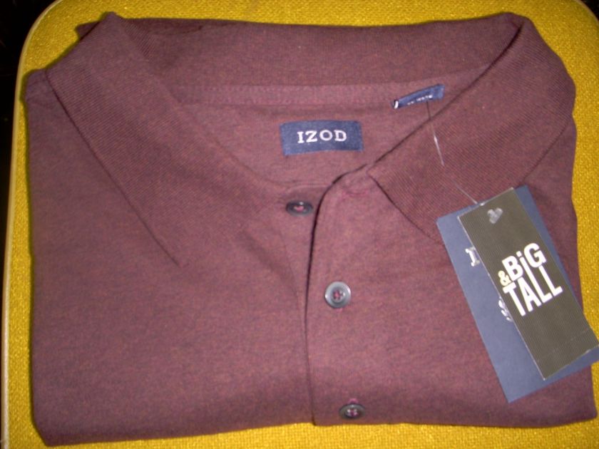 NEW BIG &TALL IZOD SHIRTS/SWEATER LONG SLEEVED SZ 2X,4X  