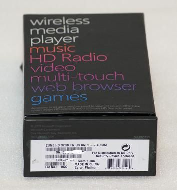 ZUNE 1402 HD 32GB Wireless Media Player Platinum LNIB  