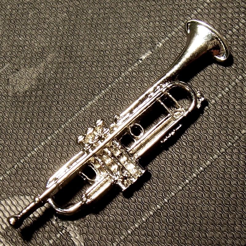 Bach Stradivarius Trumpet Replica Pin in nickel silver  