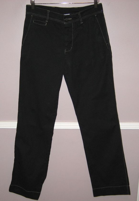 Mens JAMES PERSE Black Cotton Pants Size 30X33  