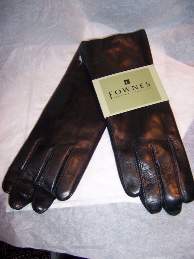 Womens White Rabbit Fur Lined Leather Gloves, Fownes  