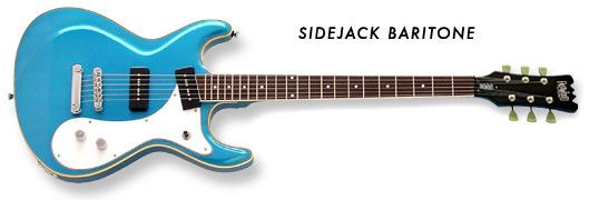 Eastwood SIDEJACK Baritone Electric P 90 Metallic Blue  